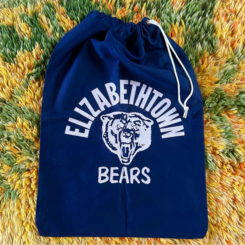 Vintage Elizabethtown Bears Blue Drawstring Bag 🐻